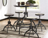 Ashley Furniture Signature Design - Odium Counter Height Dining Room Table and Bar Stools