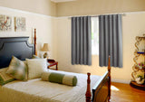 BGment Rod Pocket and Back Tab Grey Blackout Curtains for Bedroom