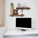 Craftsy Lyfe Rustic Floating Shelves Wooden Farmhouse Wall Mounted Shelf Industrial Reclaimed Natural Wood Decorative