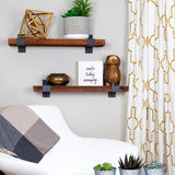 Craftsy Lyfe Rustic Floating Shelves Wooden Farmhouse Wall Mounted Shelf Industrial Reclaimed Natural Wood Decorative