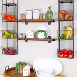 Craftsy Lyfe Rustic Floating Shelves Wooden Farmhouse Wall Mounted Shelf Industrial Reclaimed Natural Wood Decorative