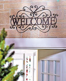 Ct Discount Store Welcome Wall Door Plaque Sign Decorative Metal Ornate