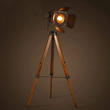 Decoluce Vintage Tripod Floor Lamp,Nautical Teatre Retro Spotlight,Industrial Decor