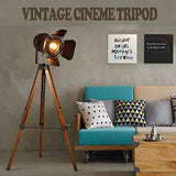 Decoluce Vintage Tripod Floor Lamp,Nautical Teatre Retro Spotlight,Industrial Decor