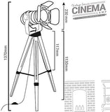 Decoluce Vintage Tripod Floor Lamp,Nautical Teatre Retro Spotlight,Industrial Decor
