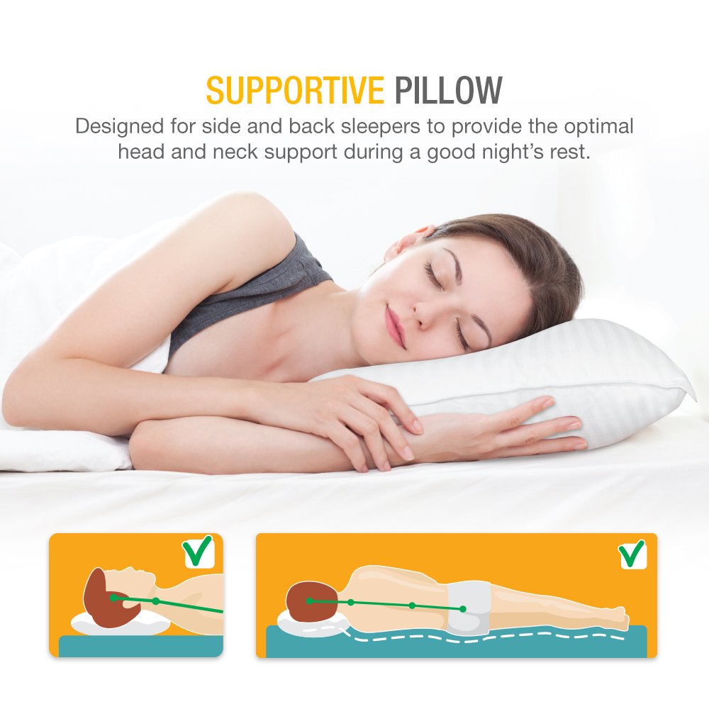 DreamNorth PREMIUM Gel Pillow Loft Pack of 2 Luxury Plush Gel Bed Pillow