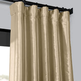 HPD Half Price Drapes PTCH-BO401-108 Blackout Faux Silk Taffeta Curtain, 50 X 108, Tuscan Tan