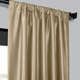 HPD Half Price Drapes PTCH-BO401-108 Blackout Faux Silk Taffeta Curtain, 50 X 108, Tuscan Tan