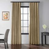 HPD Half Price Drapes PTCH-BO401-108 Blackout Faux Silk Taffeta Curtain, 50 X 108, Tuscan Tan