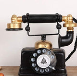 HoneyCare Large Creative Retro Decorative Phone Model, Vintage Rotary Telephone Decor Statue