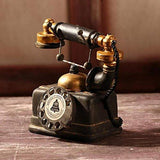 HoneyCare Large Creative Retro Decorative Phone Model, Vintage Rotary Telephone Decor Statue