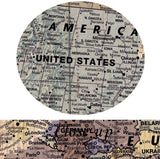 Kreative Arts Large Size 3 Panel Vintage World Map Canvas Wall Art