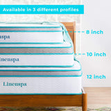 Linenspa 8 Inch Memory Foam and Innerspring Hybrid Mattress