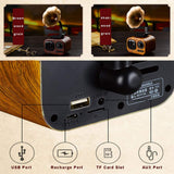 Longpro Small Portable Bluetooth Speaker Retro Vintage Phonograph Shape Home Decor