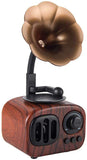 Longpro Small Portable Bluetooth Speaker Retro Vintage Phonograph Shape Home Decor