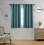 Miuco Blackout Curtains Room Darkening Curtains Textured Grommet Curtains