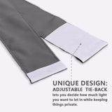 NICETOWN Grey Blackout French Door Curtains 2 Pieces