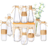 Nilos Glass Vases Set of 10, Clear Glass Flower Vase