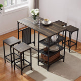 O&K FURNITURE 5-Piece Dining Room Table Set, Bar Pub Table Set