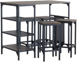 O&K FURNITURE 5-Piece Dining Room Table Set, Bar Pub Table Set