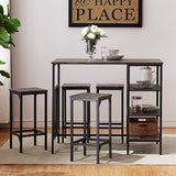 O&K FURNITURE 5-Piece Dining Room Table Set, Bar Pub Table Set