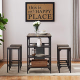 O&K FURNITURE 5-Piece Dining Room Table Set, Bar Pub Table Set