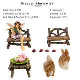 PRETMANNS Fairy Garden Fairy Accessories – Miniature Fairy Figurine & Furniture