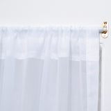 RHF Voile French Door Curtains-Set of 2 Panels, 40W by 72L Inches, Sheer White
