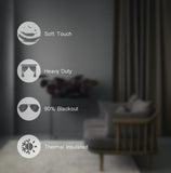 RHF Wide Thermal Blackout Patio Door Curtain Panel, Sliding Door Insulated Curtains