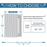 RHF Wide Thermal Blackout Patio Door Curtain Panel, Sliding Door Insulated Curtains