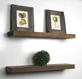 SOLID RUSTICS Handmade Rustic Wood Floating Wall Shelves