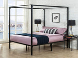 Zinus Patricia Metal Framed Canopy Four Poster Platform Bed Frame