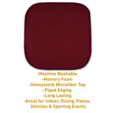 4 Pack Memory Foam Honeycomb Nonslip Back 16" x16" Chair/Seat Cushion Pad