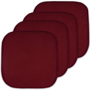 4 Pack Memory Foam Honeycomb Nonslip Back 16" x16" Chair/Seat Cushion Pad