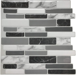 Art3d Peel and Stick Wall Tile for Kitchen Backsplash, 12"x12", (10 Tiles)