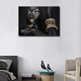 Artbrush Tower African American Black Woman Portrait Picture for Living Room Wall Decor