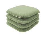 GoodGram 4 Pack Non Slip Ultra Soft Chenille Honeycomb Premium Comfort Memory Foam Chair Pads