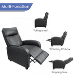 Homall Single Recliner Chair Padded Seat PU Leather Living Room Sofa Recliner Modern Recliner Seat Club Chair