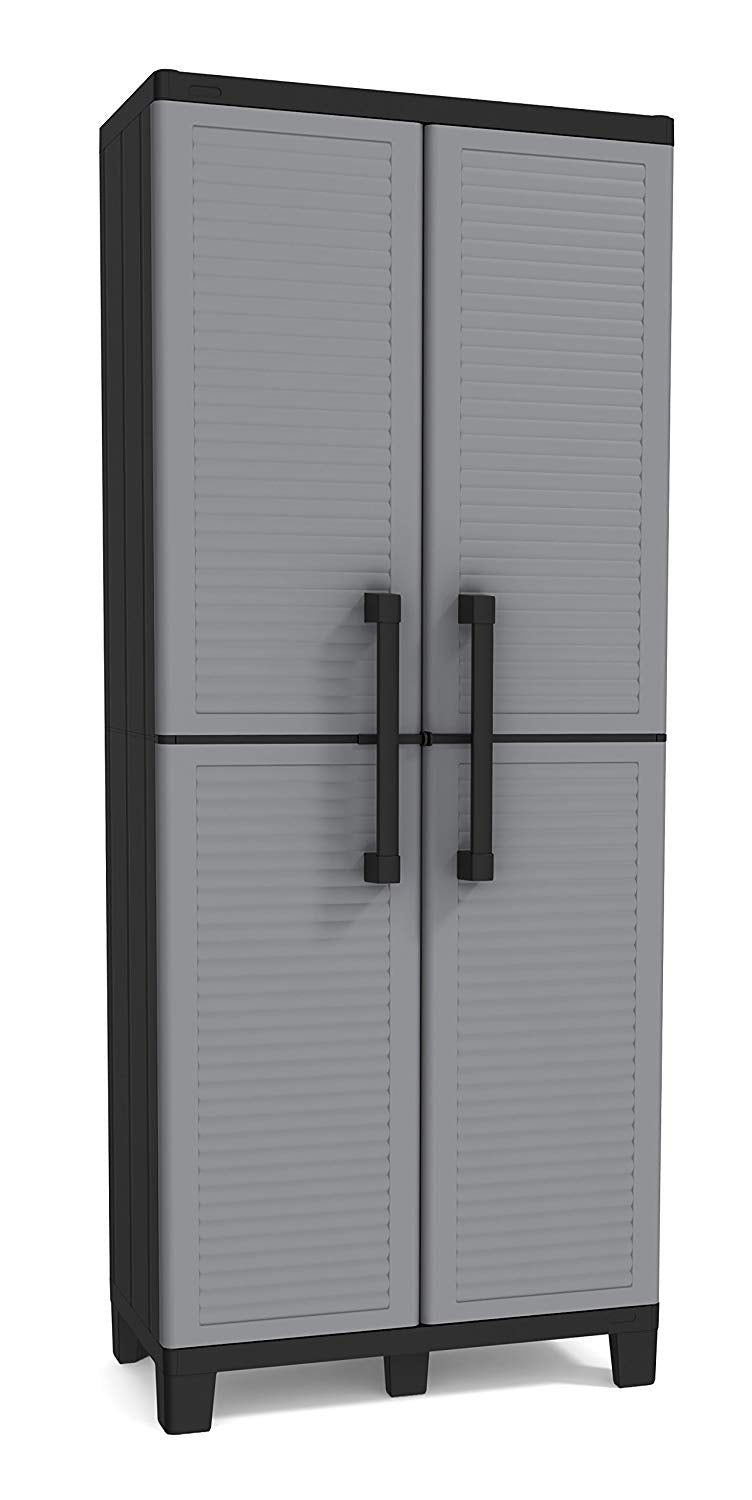 Keter Utility jumbo cabinet Plastic Freestanding Garage Cabinet in Gray  (34.5-in