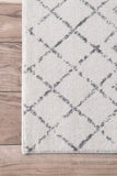 nuLOOM Moroccan Blythe Area Rug, 4' x 6', Grey/Off-white