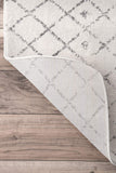 nuLOOM Moroccan Blythe Area Rug, 4' x 6', Grey/Off-white
