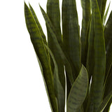 Nearly Natural 4855 35in. Sansevieria with Black Planter