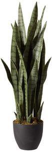 Nearly Natural 4855 35in. Sansevieria with Black Planter