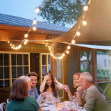 Newpow Outdoor String Lights 48ft with 25 Dimmable IPX6 Waterproof G40 LED Globe Bulbs