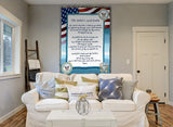 Pure Country Weavers | Navy Poem Woven Tapestry Throw Blanket