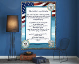 Pure Country Weavers | Navy Poem Woven Tapestry Throw Blanket