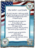 Pure Country Weavers | Navy Poem Woven Tapestry Throw Blanket