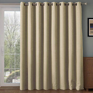 RHF Wide Thermal Blackout Patio Door Curtain Panel, Sliding Door Insulated Curtains