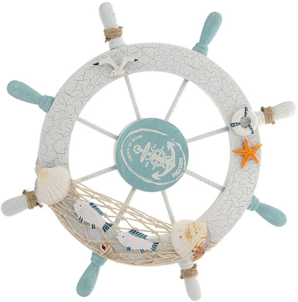 CoTa Global Baja Beach Wall Decor Anchor and Ship Wheel Set - Handmade and  Crafted Wooden Anchor and Wheel with Ropes for Hanging, Nautical Themed  Home Decor, Boat Steering Decorative Coastal Ornament 