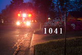 Rose Reflective Double Sided Address Sign with 47" Pole.